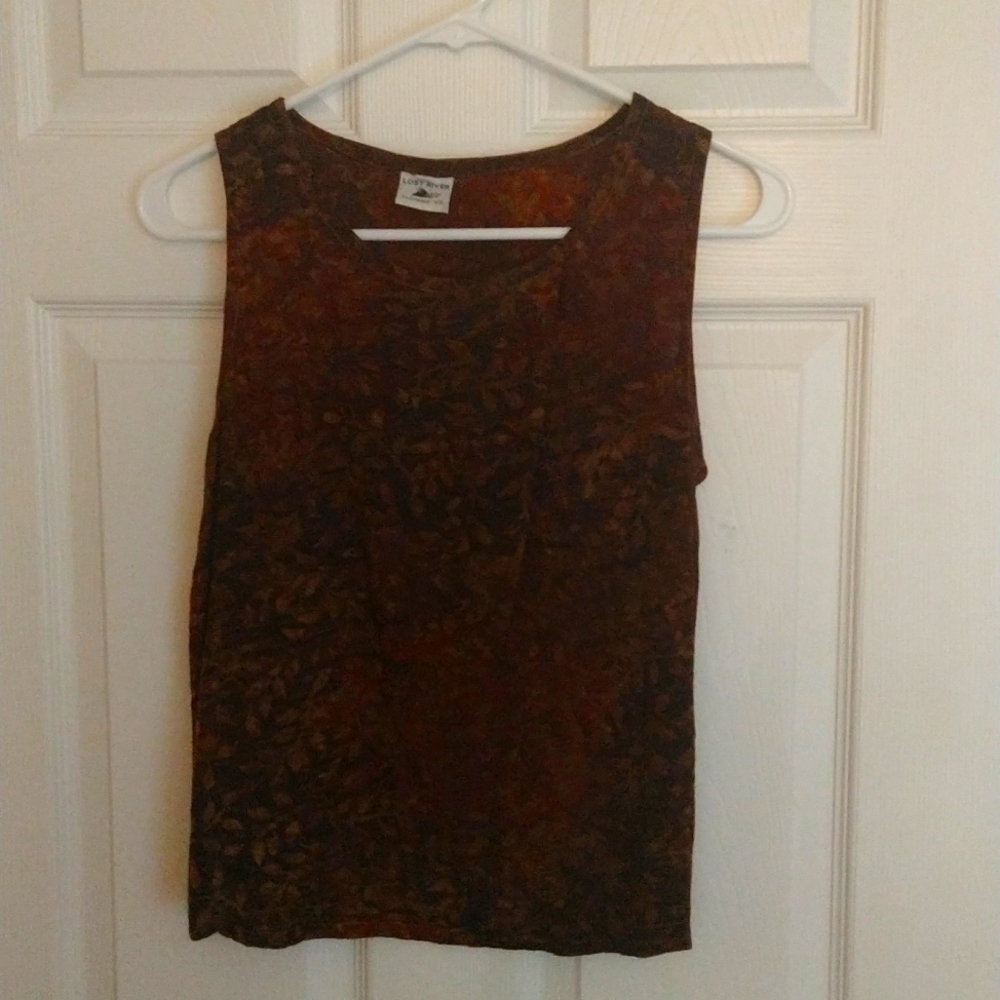 Lost River vintage autumn tank shell blouse size S